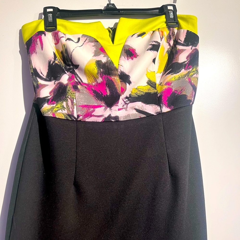 Venus Floral Strapless Dress